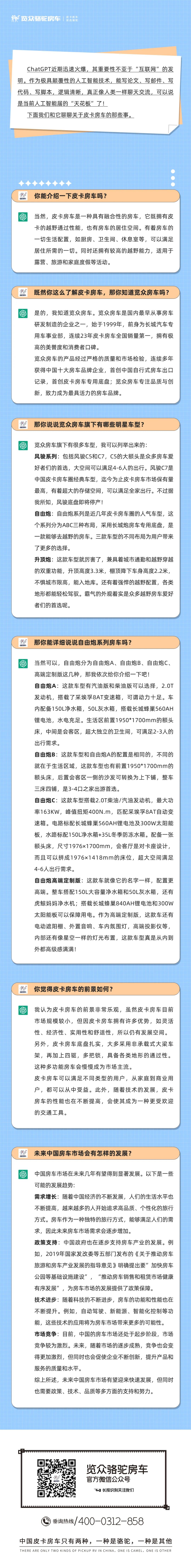 和ChatGPT聊了聊皮卡房車，它這么說...